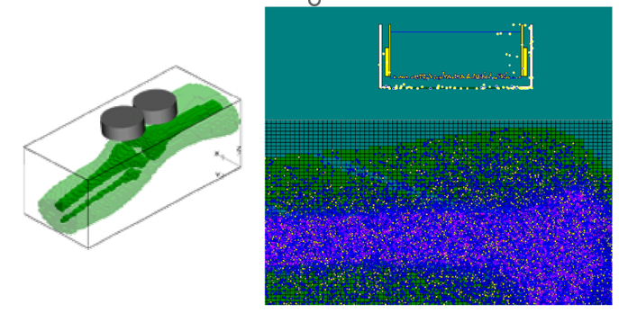 Knee phantom and VMC in-vivo graphics for Am-241